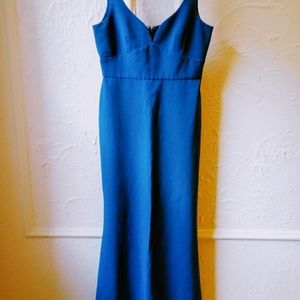 Royal Blue Gown Mermaid Fit Plunging Neckline